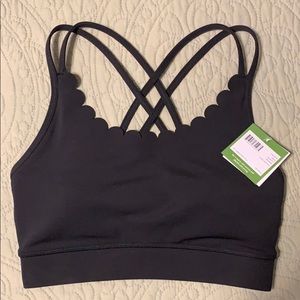NWT Kate Spade Scalloped Sports Bra